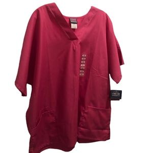 Cherokee Workwear Women's Pink 3-Pocket 4700 SHPW V-Neck Scrub Top Size XL NWT